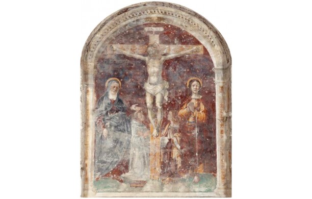 Crocifissione tra la Vergine, san Giovanni Evangelista, san Francesco e san Sigismondo