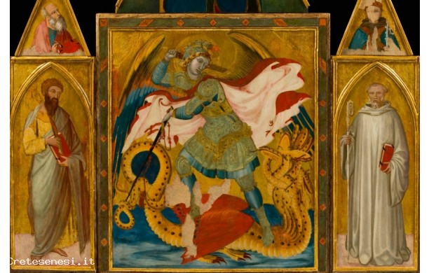San Michele Arcangelo che uccide il drago con i Santi Benedetto e Bartolomeo