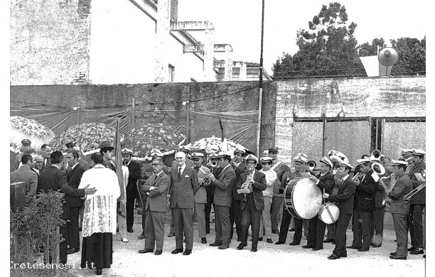 1970 - La Banda all'interno dello Stadio per l'inaugurazione della mostra