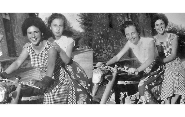 1954? - Due amiche appassionate di moto