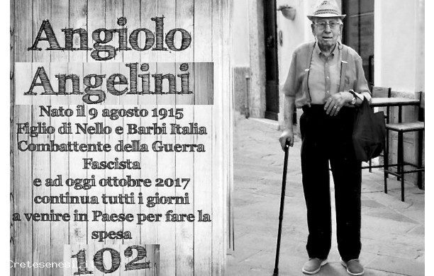 2017, Marted 10 Ottobre - L'Angelini di 102 anni che fa tranquillamente la spesa