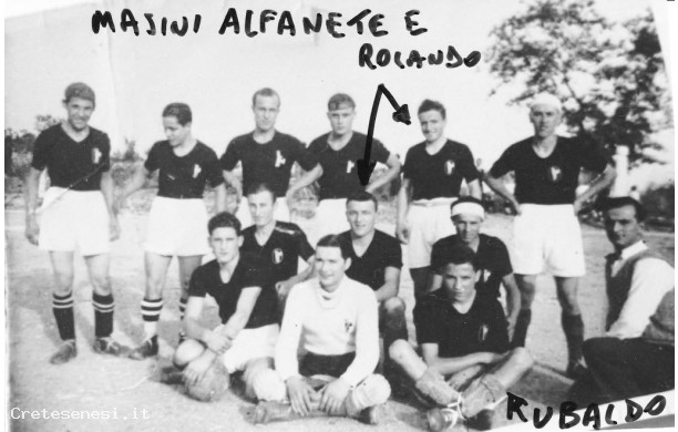 1940 ? - La squadra di calcio con il gagliardetto fascista