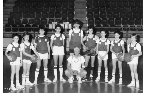 1986 - La squadra dei giovani cestisti
