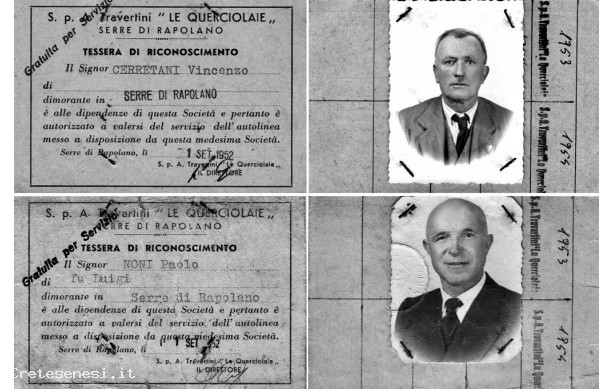 1952-1960 La corriera dei cavatori - Cerretani Vincenzo e Noni Paolo