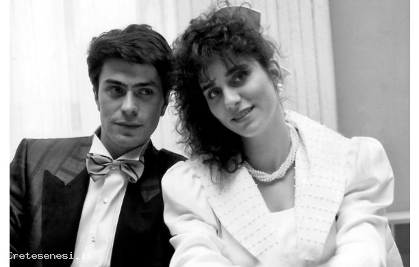 1987, Domenica 1 Febbraio - Alessandro con Roberta l'estetista, sposi