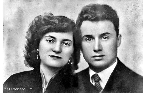 1954, Sabato 27 Febbraio - Silvano Calderini e Marisa, sposi