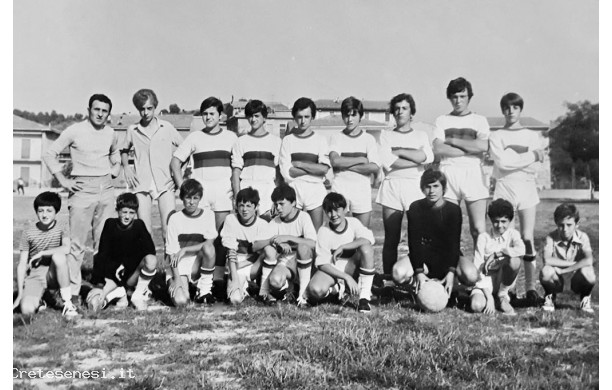 1970, 6 settembre - Squadra dei giovanissimi: Rapolano 1, Castelnuovo 0