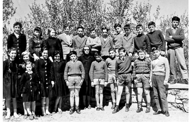 1958 - Prima Media con studenti di Asciano e Rapolano