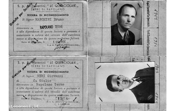 1952-1960 La corriera dei cavatori - Bruno Marchini e Giovanni Neri