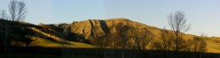 Le balze dell'Ombrone al tramonto