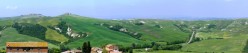La valle del Camerone con il tracciato ferroviario