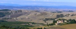 Le crete di Montemori verso l'Ombrone