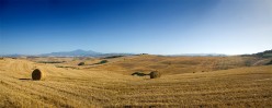 Le colline verso l'Amiata dopo la mietitura